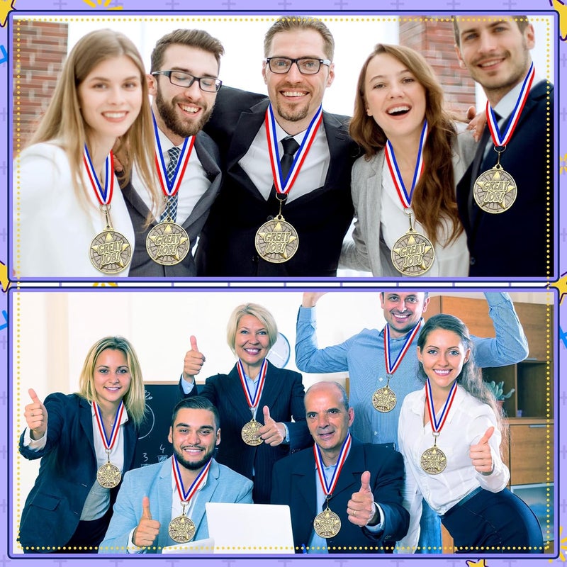 Quelay 30 Pcs 2'' Gold Medals for Awards,Winner Encourage Team Participation for Adults Trophy Award Prize Gift Competitions Graduation Party - Image 5